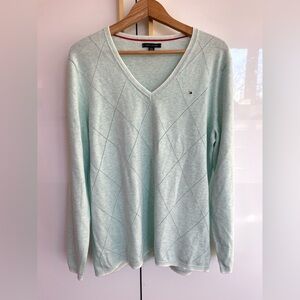 Tommy Hilfiger Argyle Sweater 100% Cotton size XXL